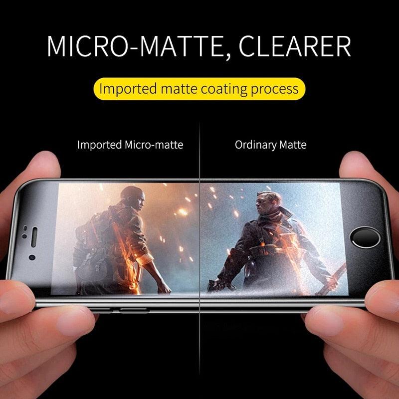 2PCS No Fingerprints for IPhone 13 12 11 Pro Max X XR XS SE Matte Ceramics Film for IPhone 12 13 Mini 6 6s 7 8 Plus Screen Protectors Stevvex