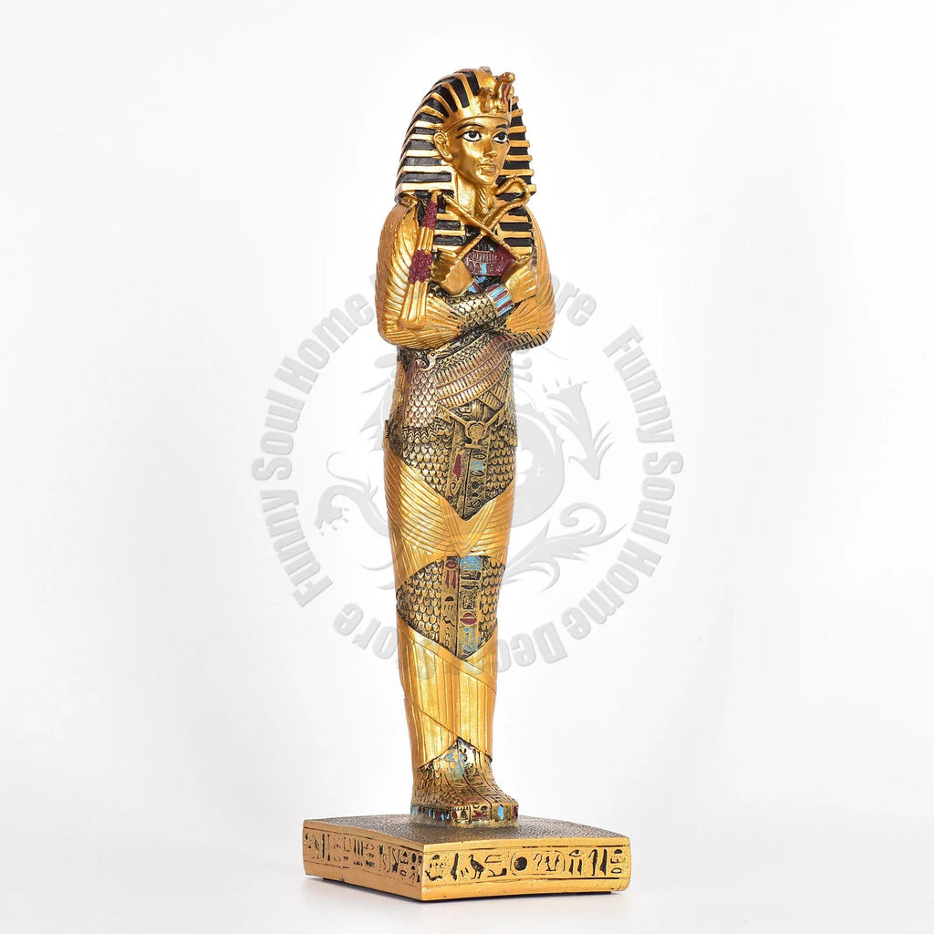 Egyptian Pharaohs＆ Isis God of Life Statue Model Egyptian Pyramid Tourist Souvenir Home Room Office Desk Decoration Accessories