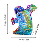 Prismatic Iridescent Ghost Halloween Decor Lights Lights-Up Ghosts Pumpkin Skull Ornament Iridescent Ghost Halloween Decorations Lootquake LLC