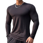 FitFlex Men's Long Sleeve Sports Tee THRIXINE