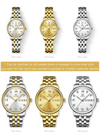 OLEVS Luxury Brand Quartz Watch for Women Stainless Steel Waterproof Ladies Wristwatch Fashion Diamond Dial Women's Watch New In