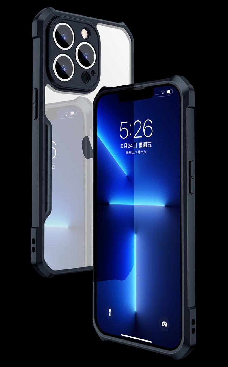 Phone Case For iPhone 14 13 12 Pro Max 14 Plus Shockproof Back Transparent Cover Camera Screen Protection Case Camera Cover Slim Clear Back with Shockproof Soft Bumper Frame Cover Stevvex