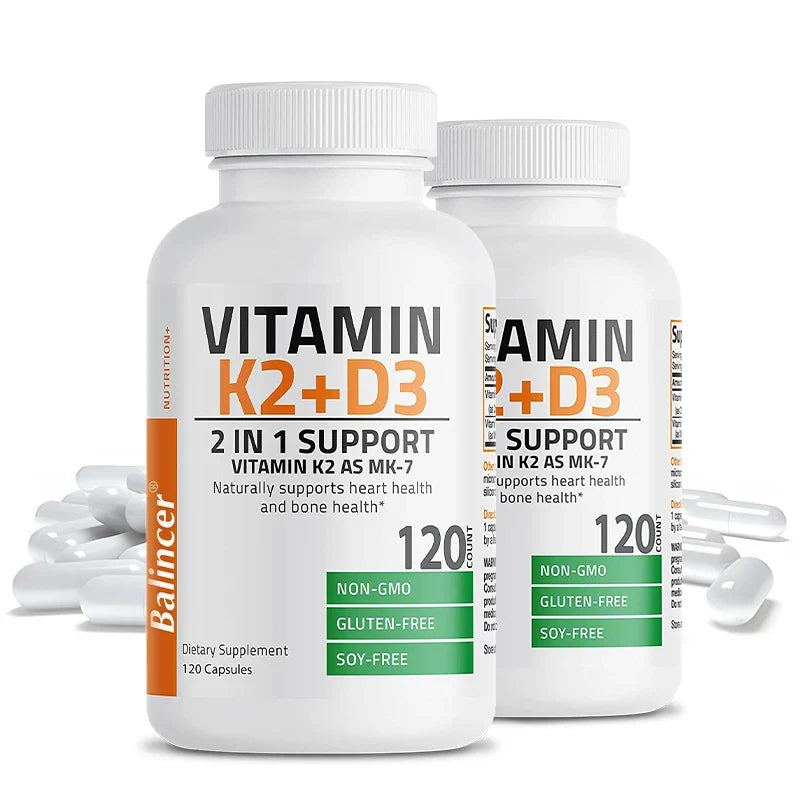 Vitamin D3 + K2(MK7) Supplement - Bone, Joint, Heart, Immune, Teeth and Skin Health Support - Non-GMO Supplement Lootquake LLC