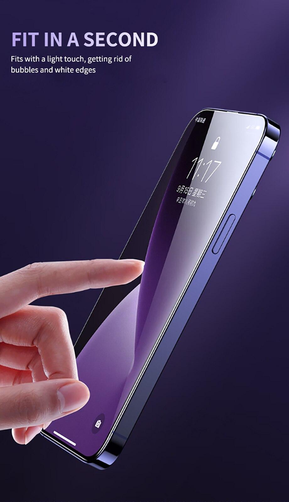 40D High Quality Full Cover Screen Protector For iPhone 14 13 12 11 PRO MAX Tempered Glass For Iphone XS XR X14 13 12 Mini Plus  Tempered Glass Screen Protector Compatible For iPhone Stevvex