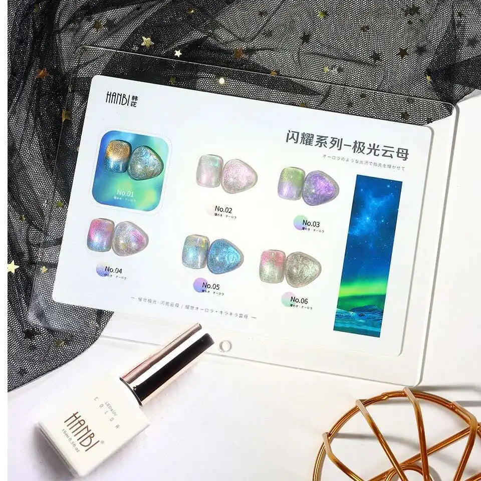 High End Glitter Cat Eye Gel Nail Polish Set Semi-Permanent Hybrid Magnet Gel UV LED Cat's Eye Nail Varnishes For Nail Art 15ml Lootquake LLC