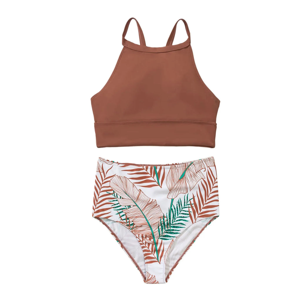Leopard Luxe: High Waist Bikini Set