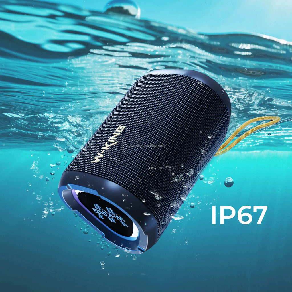 Bluetooth Speaker with LED Display Heavy Bass and 15W Power Waterproof IPX7 for Outdoor Parties Lootquake LLC