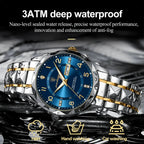 POEDAGAR Luxury Business Men's Wristwatch Stainless Steel Date Week Man Watch Waterproof Luminous Fashion Quartz Watches For Men