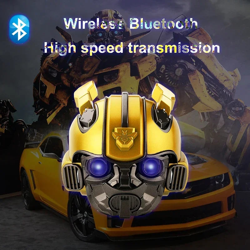 Original Transformers Bluetooth Speakers Bumblebee Head Bluetooth Speakerdual Speakersled Light Heavy Basssuitable,Tf, Fm Radio Lootquake LLC