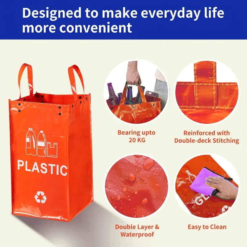 3pcs/set Large Capacity Foldable Trash Bin Portable Kitchen & Outdoor Camping Waste Basket Storage Bag for Home Travel Picnic Lootquake LLC