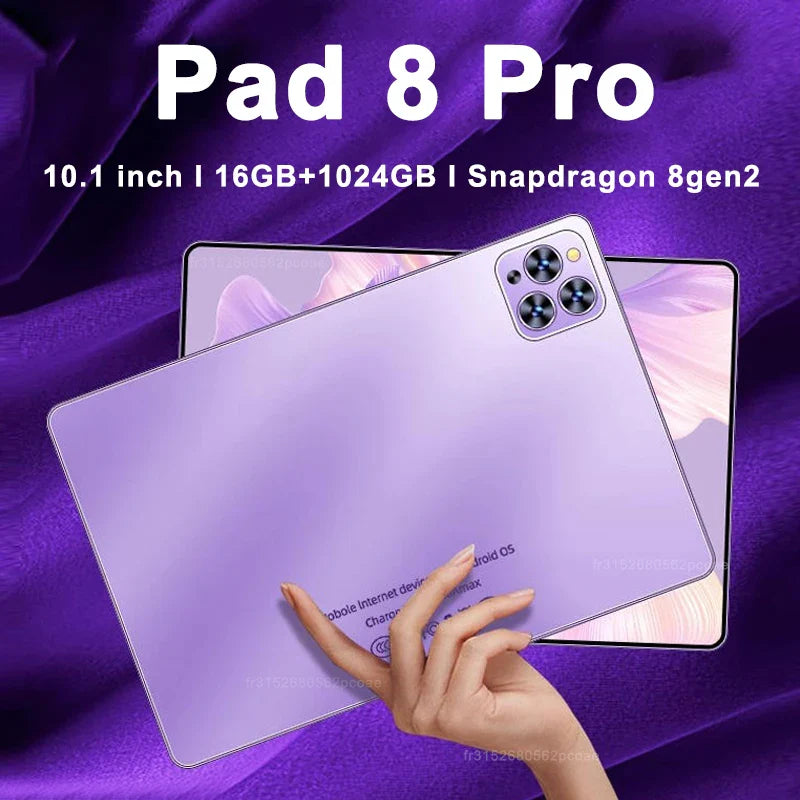 Original Pad 8 Pro Tablet 10.1 inch Android 13 Global Snapdragon 8gen2 16GB+1024GB 10000mah 5G Dual SIM WIFI  HD Full Screen Lootquake LLC