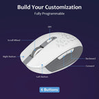 Delux M820DC PAW3335 Wired + Wireless + Bluetooth Gaming Mouse 80 Million Clicks 16000 DPI RGB Rechargeable Mice For Computers Lootquake LLC