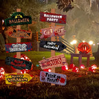 1set Halloween Party decor Welcome Sign Halloween Scary Themed Outdoor Yard Signs Decor Halloween Party Home Garden Decor