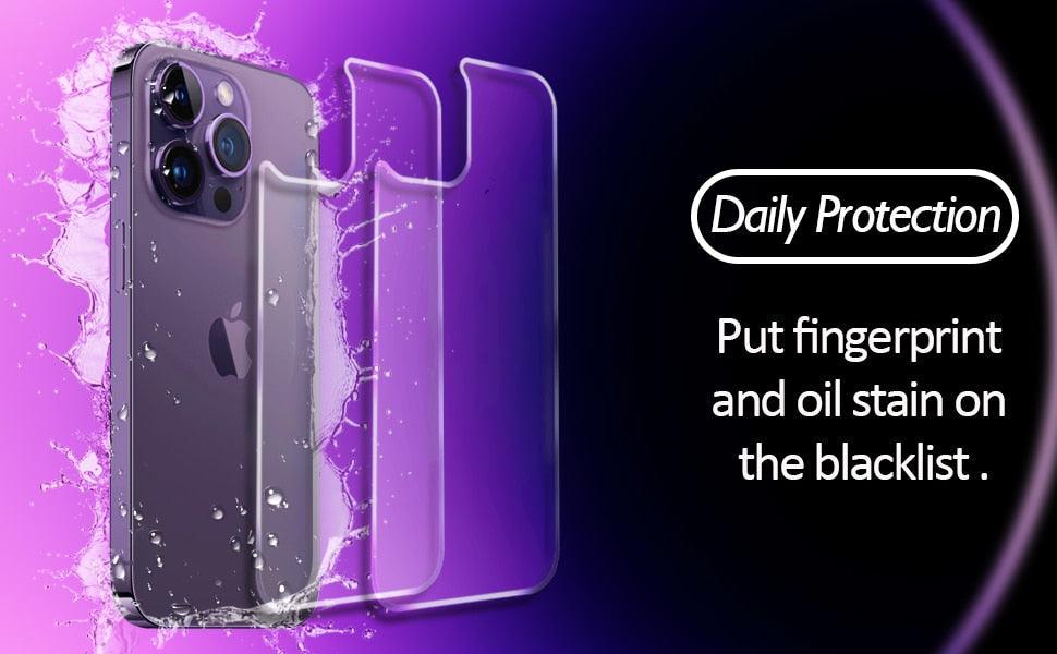 HD Clear Scratch Resistant Anti-Fingerprint Tempered Glass Film Full Screen Coverage Protector For Iphone 14 Pro Max Front Back Screen Protector HD Clarity Anti-Fingerprint Scratch Tempered Glass For Iphone 13 Stevvex