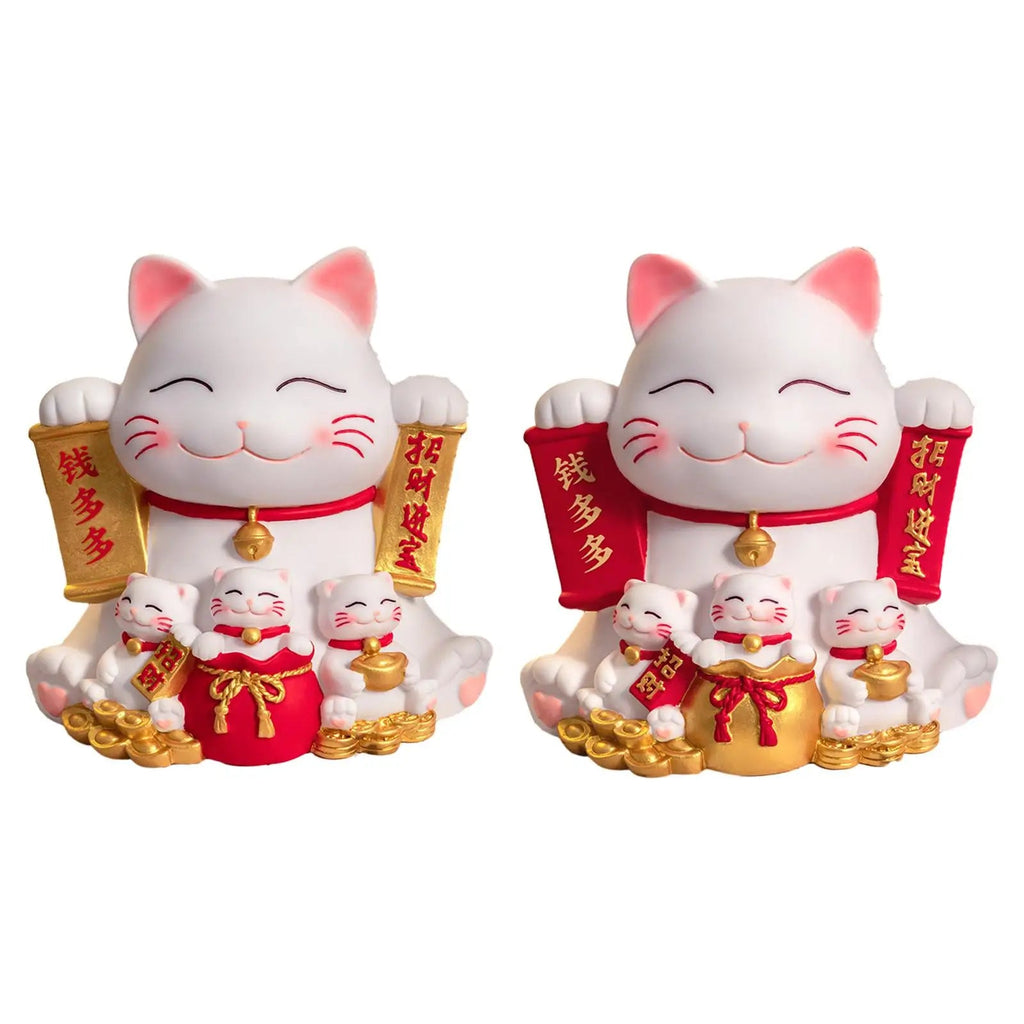 Maneki Neko Cat Piggy Bank Animal Statue Cat Figurine Piggy Bank for Chinese New Year Gift Home Decoration Easter Gifts Kids Lootquake LLC