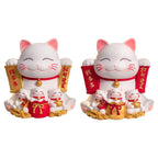 Maneki Neko Cat Piggy Bank Animal Statue Cat Figurine Piggy Bank for Chinese New Year Gift Home Decoration Easter Gifts Kids Lootquake LLC