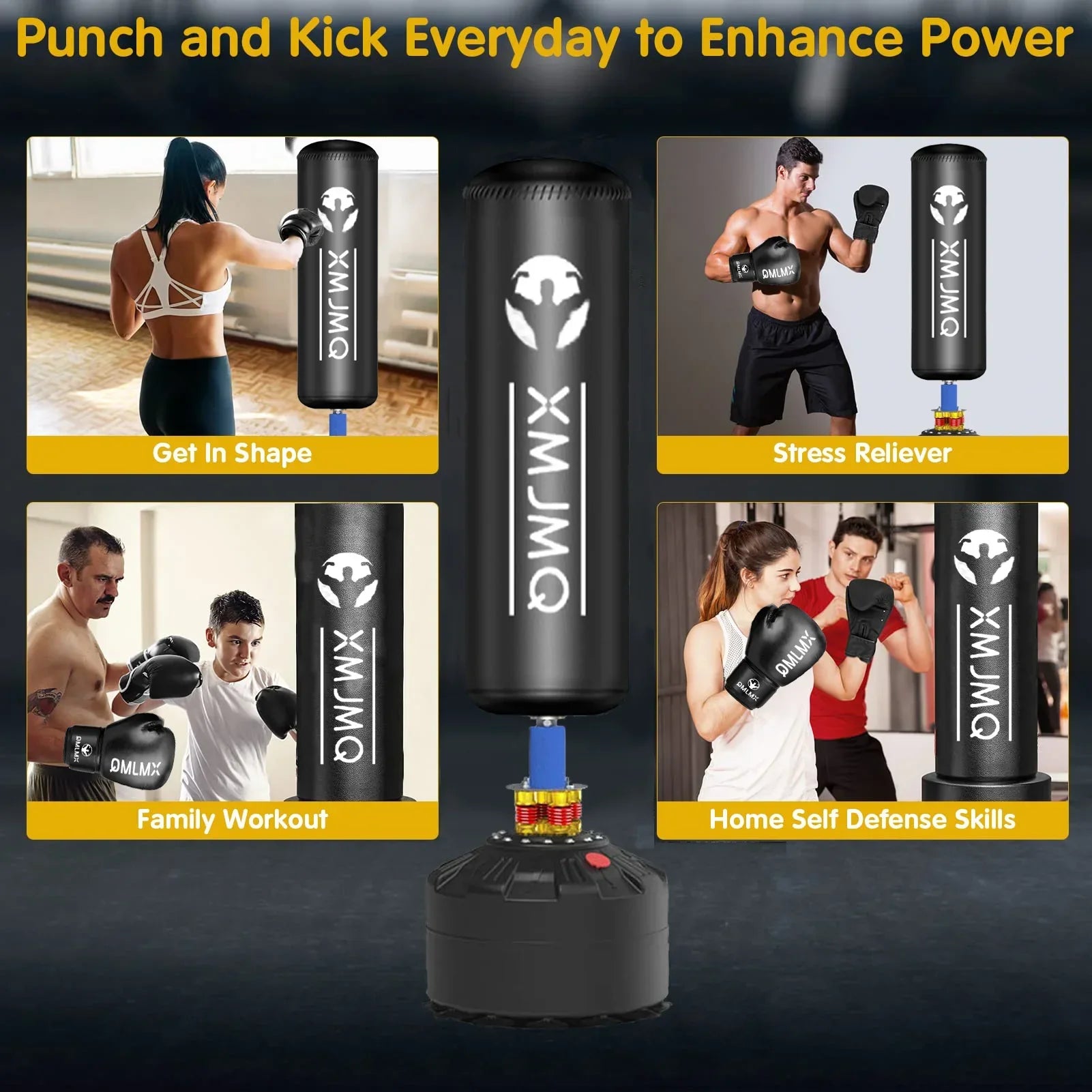HomeBoxing Pro: Suction Stand & Gloves Set - SJB-DIAMOND ELITES