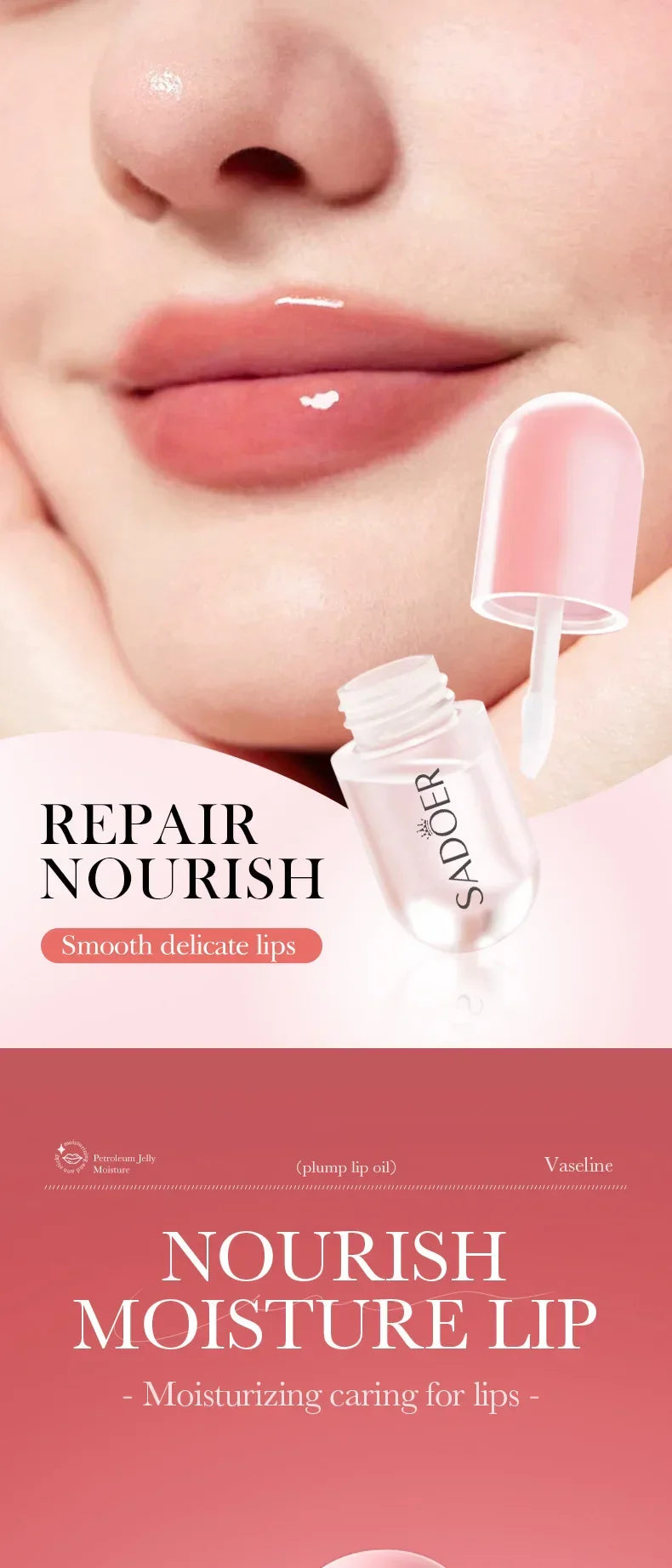Lip Plumping Essential Oil Instant Sexy Lip Care Nourishing Antiwrinkle Moisturising Ultimate Plumping Lip Gloss Serum Cosmetics Lootquake LLC
