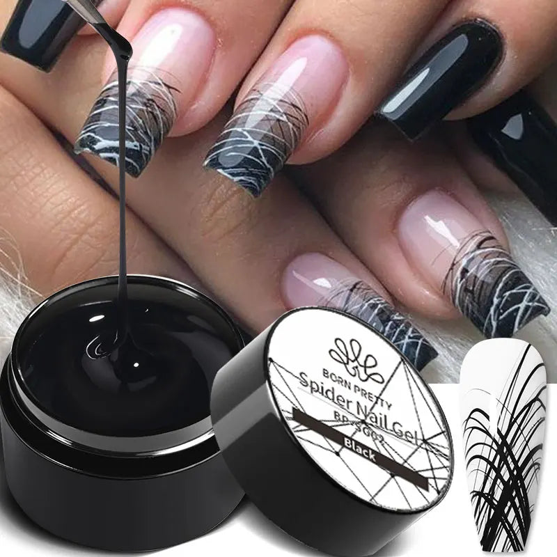 BORN PRETTY Metallic Painting Gel Gold Silver Mirror Effect Nail Polish Super Bright Drawing Line French Nail UV Painting Varnis Lootquake LLC