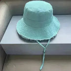 Luxury Bucket Beach Hat - Y2K Wide Brim Sun Hat - Wedding & Party Elegant