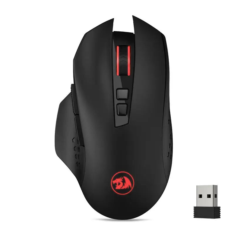 Redragon M656 Gainer Wireless Gaming Mouse, 4000 DPI 2.4Ghz Wireless Gamer Mouse w/ 5 DPI Levels, 7 Macro Buttons, Red LED Backl Lootquake LLC