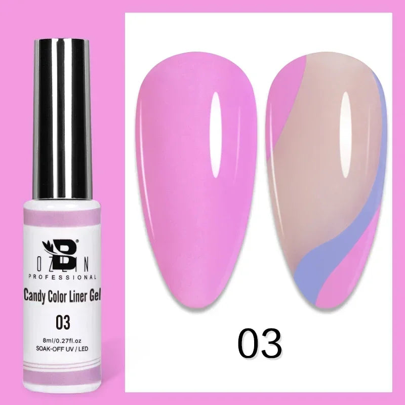 5ML Gold Silver Metallic Liner Paint Gel Polish Chrome Mirror Metal Effect Super Bright French UV LED Semi Permanent Nail Gel Lootquake LLC