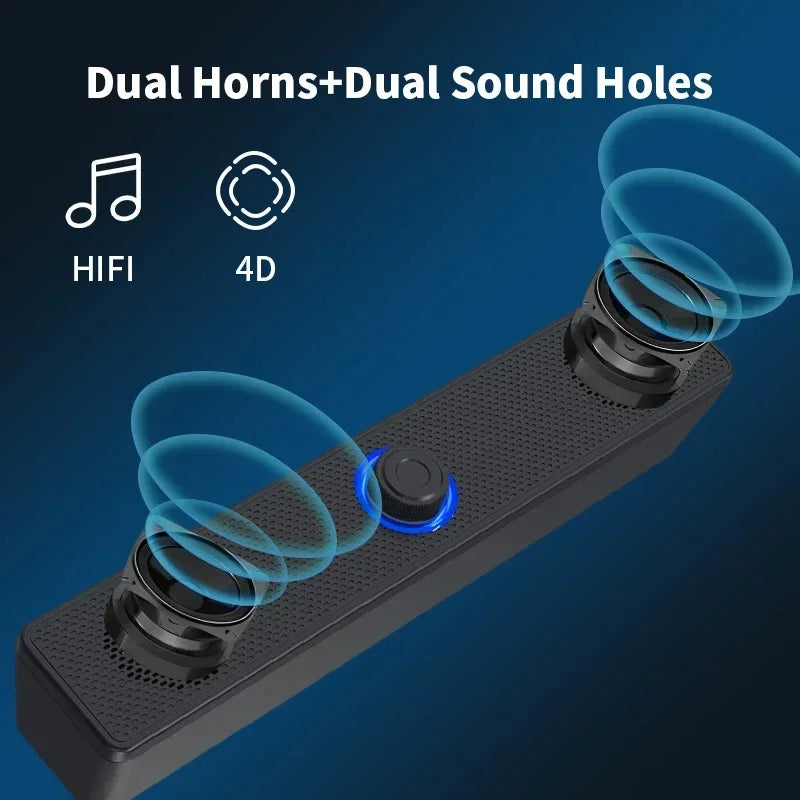 Computer Desktop High-quality Bluetooth Wired Dual-purpose High-volume Microphone Two-in-one Speaker Home Surround Audio System Lootquake LLC