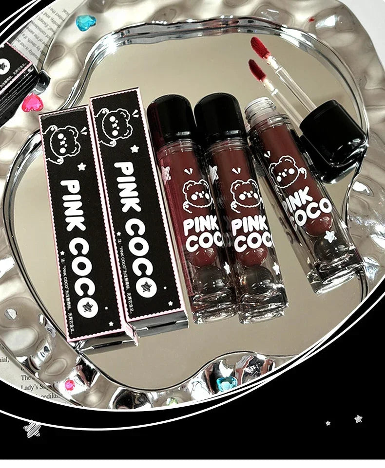 Dark Red Brown Mirror Lip Glaze Water Light Moisturizing Non-stick Cup Highly Pigmented Red Liquid Lipstick Lips Makeup Cosmetic Lootquake LLC