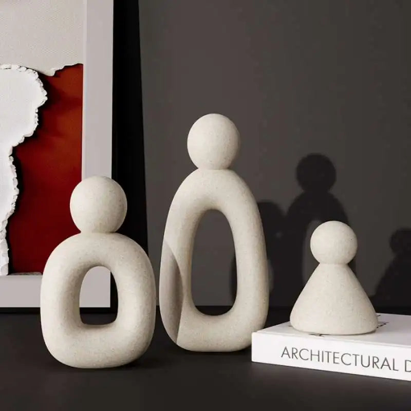 Simple Family Statue Modern Style Home Decor Hollow Sculpture Nordic Living Room Ornaments Bedroom Decoration Figurines Gift Lootquake LLC