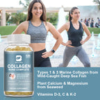 Beworths Bone Collagen Complete Capsules for Calcium Absorption Bone Growth Collagen Antioxidant Support Collagen Production