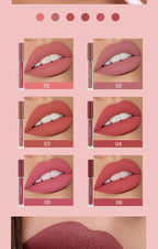 Matte Lip Gloss Set 6 Color Lipstick Smooth And Lasting Display Lip Gloss Waterproof Moisturizing Lipstick Holiday Gift Box Set Lootquake LLC