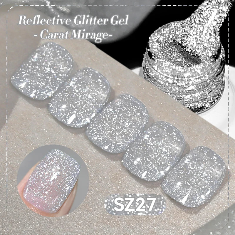 BORN PRETTY 10ml Reflective Glitter Gel Nail Polish Carat Mirage Sparkling Color Shine UV LED Soak Off Semi-Permanant Varnish Lootquake LLC