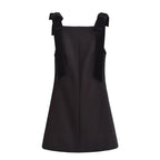 TFMLN Autumn New Women Dress 2024 Slim Chic Sleeveless Dress Bow Casual  Mini Frock Female Fashion Elegant Short Party Dress