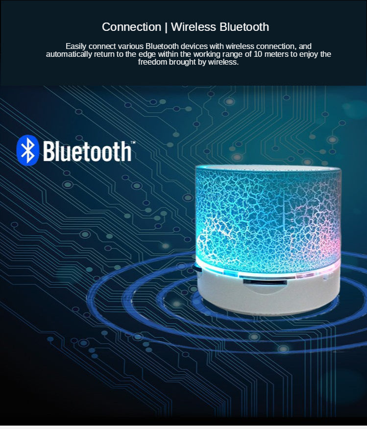 Bluetooth Mini Speaker Wireless Speaker Colorful LED TF Card USB Subwoofer Portable MP3 Music Sound Column For PC Phone Lootquake LLC