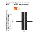 Waterproof Camera Outdoor Fingerprint TUYA WIFI APP RFID Card Code Keyless Smart Electronic Door Lock Aluminum/Glass Sliding