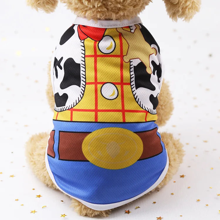 Pet Dog Clothes Cartoon Clothing Puppy Dogs Soft Vests Summer Shirt Casual T-Shirt for Small Pet Supplies Pi-Mart