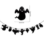 1set Halloween Decoration Banner Bunting Scary Spider Ghost Bat Hanging Garland Pull Flag Pendant For Halloween Party Home Decor Lootquake LLC