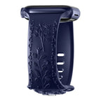 Apple Watch Silicone Band - Floral Engraved - Stylish Design - SJB-DIAMOND ELITES