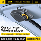 Bluetooth 5.4 Speaker Handsfree Car Kit Sun Visor Clip Wireless Audio Receiver Speakerphone Wireless Stereo MP3 Music Player Lootquake LLC