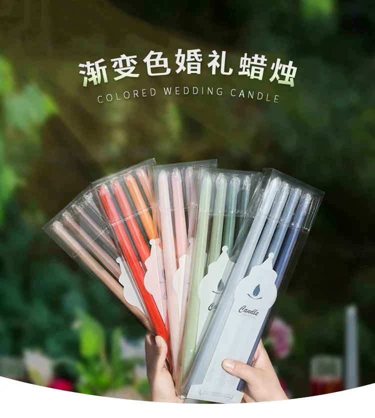 30CM Taper Candle 4 Pack - Home Interior Long Burning Dripless and Smokeless Candles Unscented - Valentines Candles for Home Lootquake LLC