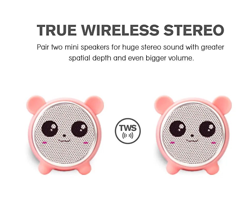 Wireless Bluetooth Animal Speaker Box HIFI Power Mini Speakers TWS Sound Speakers for Outdoor or Office home Panda Baby Lootquake LLC