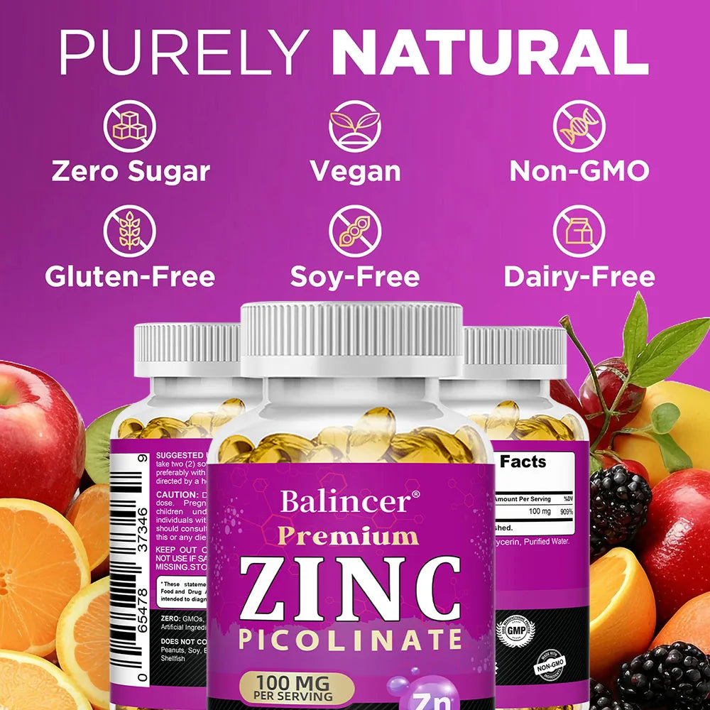 ZincBoost 100: Immune, Sleep & Energy Support Capsules THRIXINE