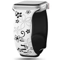 Apple Watch Silicone Band - Durable Floral Design Strap - SJB-DIAMOND ELITES