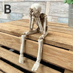 New Human Skeleton Simulation Halloween Decoration Graduation Season Decorations Goth Family Scary Cabin Halloween Decor Lootquake LLC