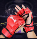Professional Boxing Training Gloves Half Finger Leather Cushion - SJB-DIAMOND ELITES
