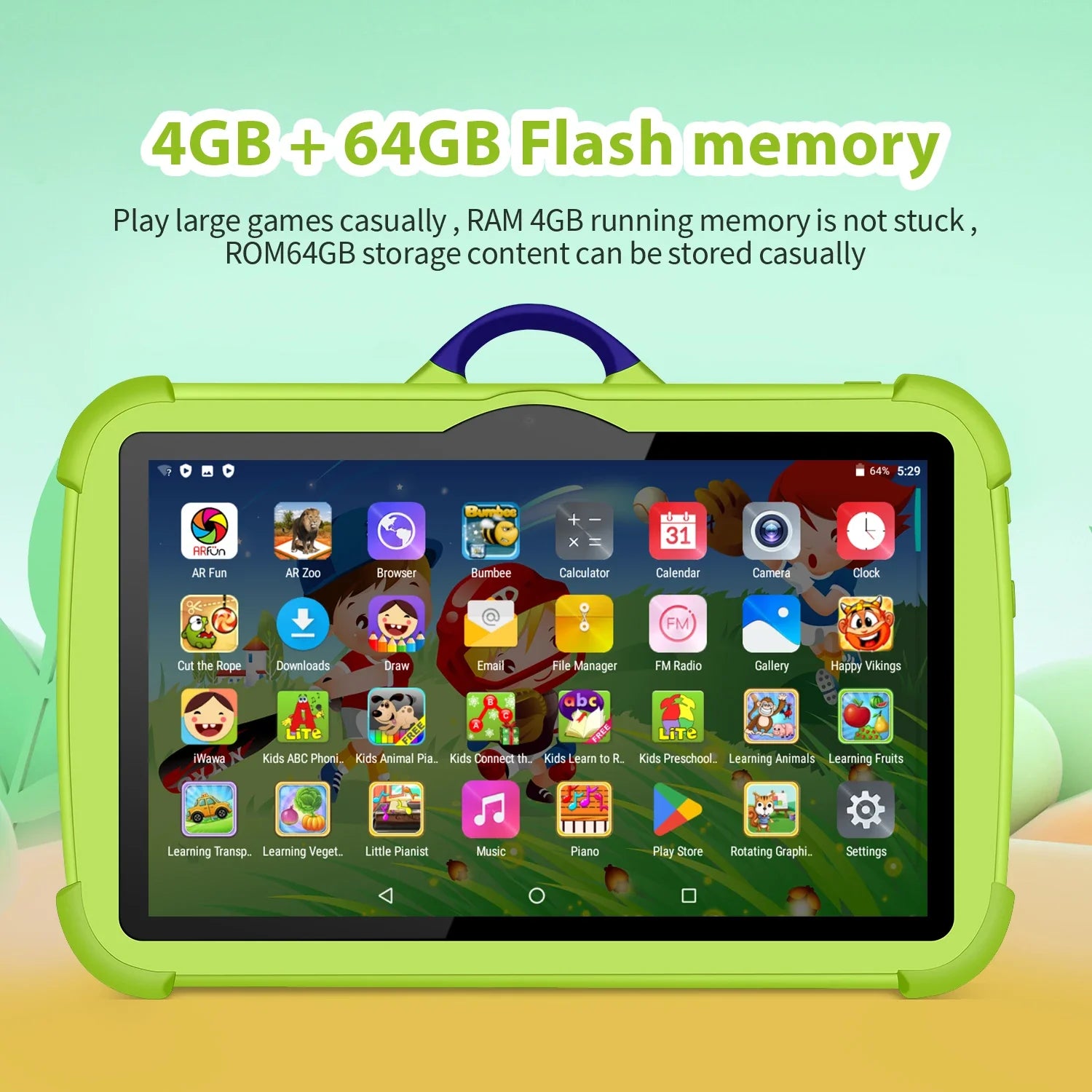 2025 New 5G WiFi 7 Inch Tablet For Children Learning Education Kids' tablets Quad Core 4GB RAM 64GB ROM Dual Cameras Android 13 Lootquake LLC