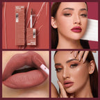 Matte Liquid Lipstick 6 Colors Long Lasting Lip Ink Lip Tint Non-stick Cup Nude Lip Gloss Waterproof Cosmetics Make Up