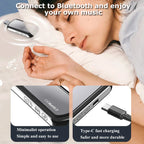Wireless Bone Conduction Speaker Bluetooth 5.2 Under Pillow Noise Reduction Speaker Stereo Music Player with Flashlight Sleep Lootquake LLC