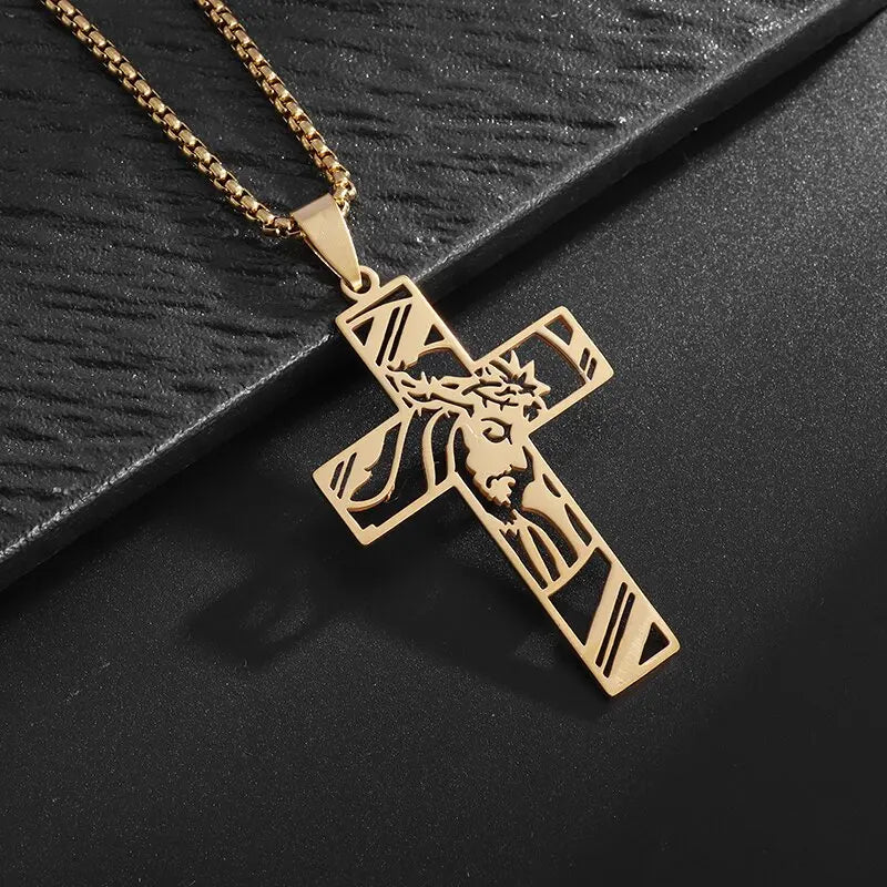 Exquisite Shining Crystal Cross Necklace Pendant Lucky Charming Fashion Jewelry Gift Unisex Lootquake LLC