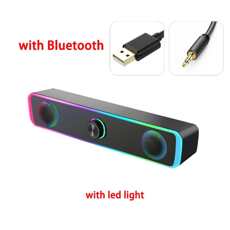 Bluetooth Speaker 4D Surround Soundbar Wired Computer Speakers Stereo Subwoofer Sound Bar for Laptop PC Theater TV Aux 3.5mm Lootquake LLC